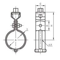 管道夹具尺寸图