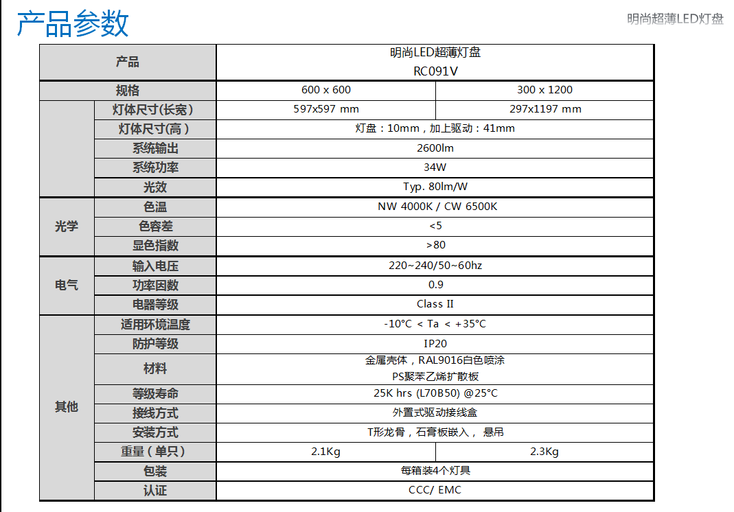 飞利浦明尚超薄LED灯盘RC091V 飞利浦明尚超薄LED灯盘RC091V