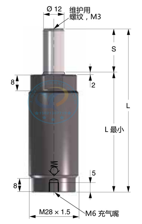 kaller氮气弹簧mm2氮气缸frm安装法兰-上海擎扬精密模具配件有限公司