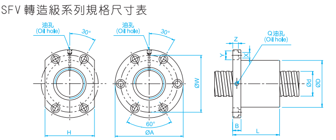 TBI滾珠絲桿  型號SFNI SFM SFV系列