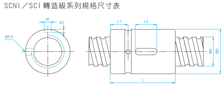 TBI滾珠絲桿  型號(hào)SCNI SFK系列