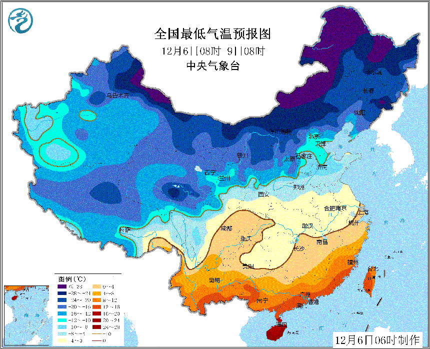 中央氣象臺最低氣溫預(yù)報(bào)圖