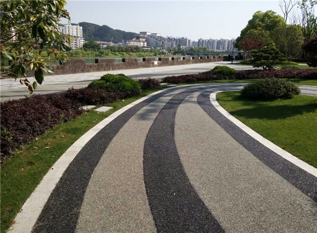 胶粘石透水地坪 胶粘石透水地坪