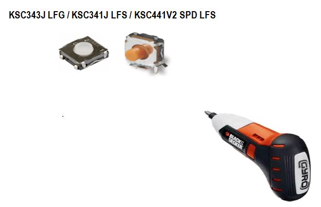 KSC开关用于百得电动螺丝刀