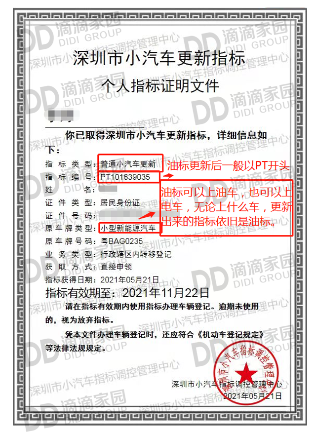 個人小汽車指標油標更新