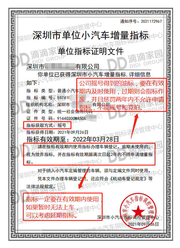 深圳小汽車(chē)指標(biāo)