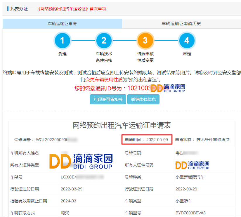 網(wǎng)約車運輸證