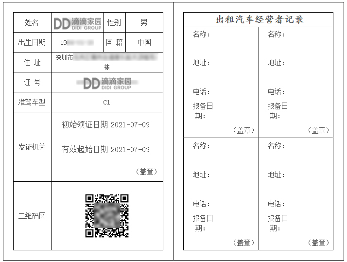 網(wǎng)約車駕駛證