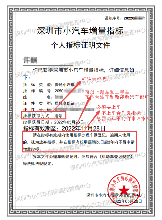 常規(guī)搖號(hào)指標(biāo)