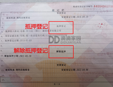 車輛抵押解抵押