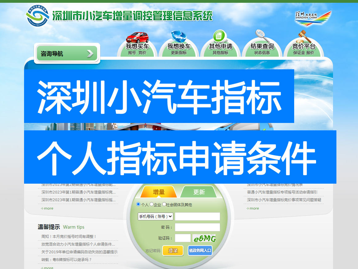 深圳小汽車指標(biāo)