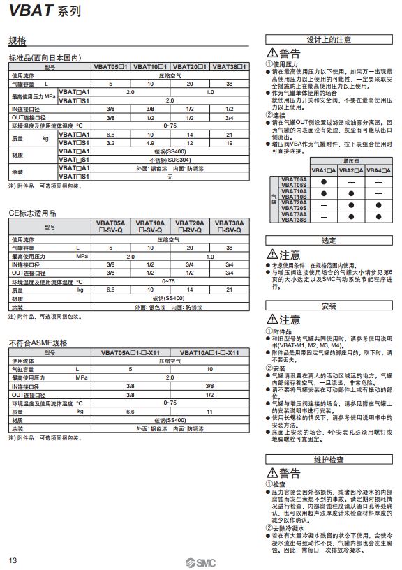 SMC增壓閥氣罐VBAT系列VBAT38A-RV-Q