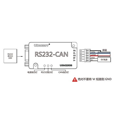 UIM2503 RS232-CAN2.0光电隔离型转换控制器