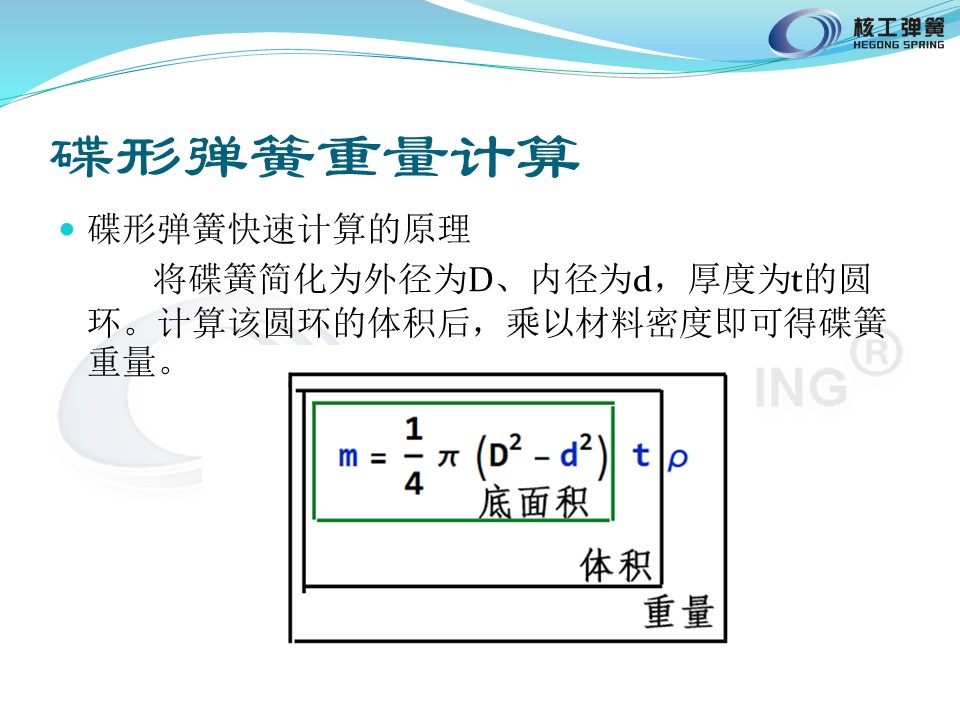 碟形彈簧基礎(chǔ)知識-重量及組合碟簧