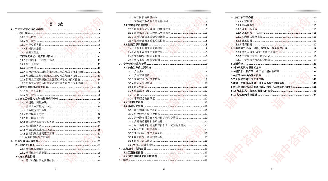 排洪整治工程類標(biāo)書(shū)案例——詣中咨詢（專業(yè)代寫(xiě)標(biāo)書(shū)公司）