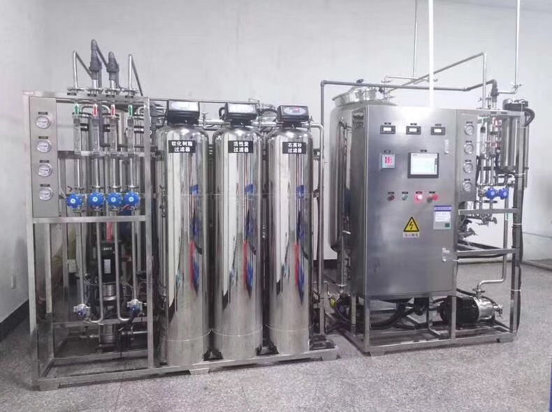 上海乘黃納米抗體—0.5T二級反滲透+EDI純化水設備+50L注射水設備