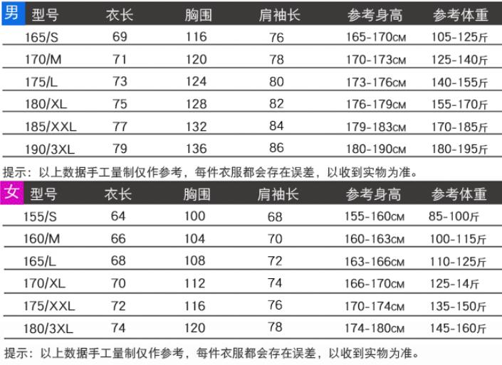 三合一沖鋒衣尺碼 三合一沖鋒衣尺碼
