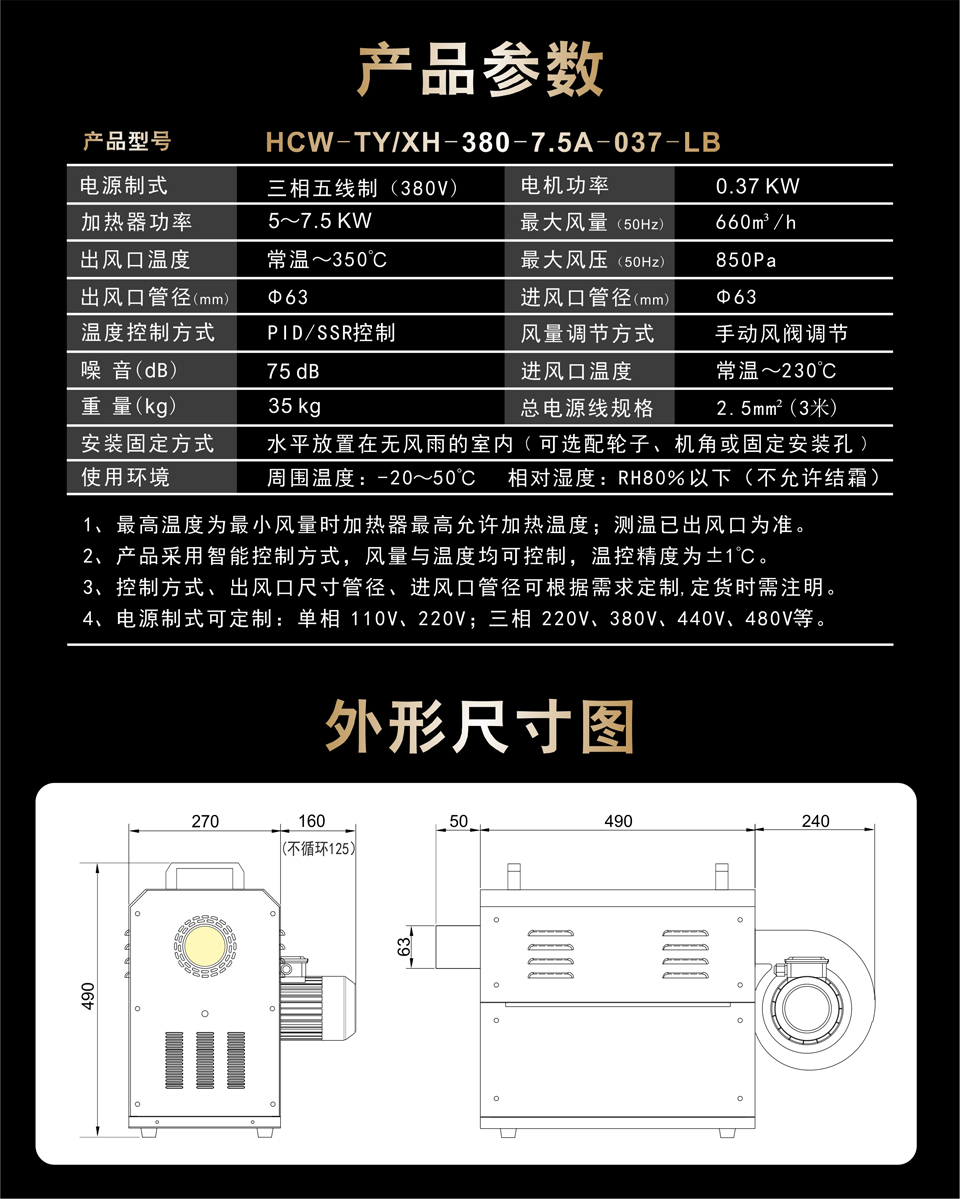 熱風(fēng)機(jī)產(chǎn)品參數(shù)表
