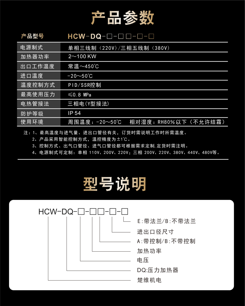 壓力加熱器參數(shù)表