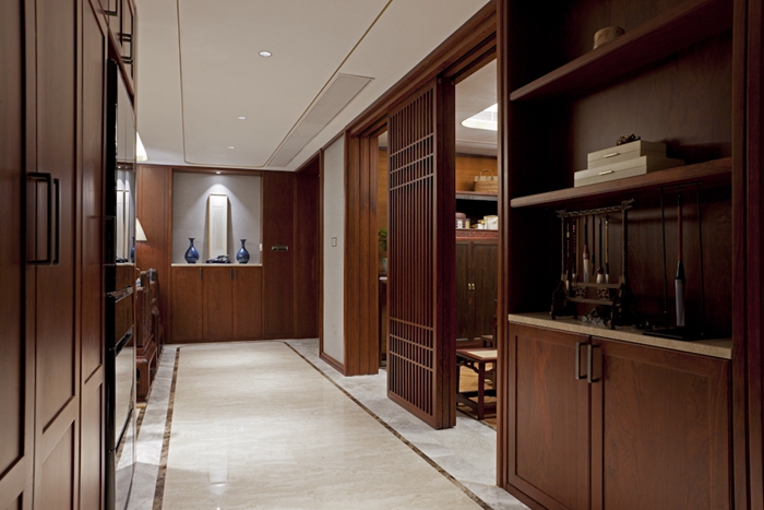 新中式风格,别墅装修，上海云之飞装潢