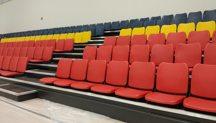 伸縮看臺-美樂迪塑膠座椅