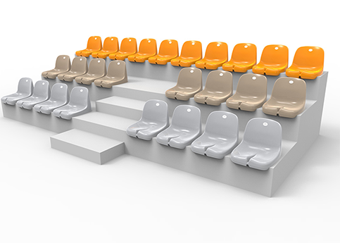 歐寶一體式中靠背座椅