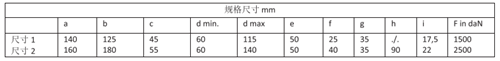 水平調(diào)節(jié)部件尺寸