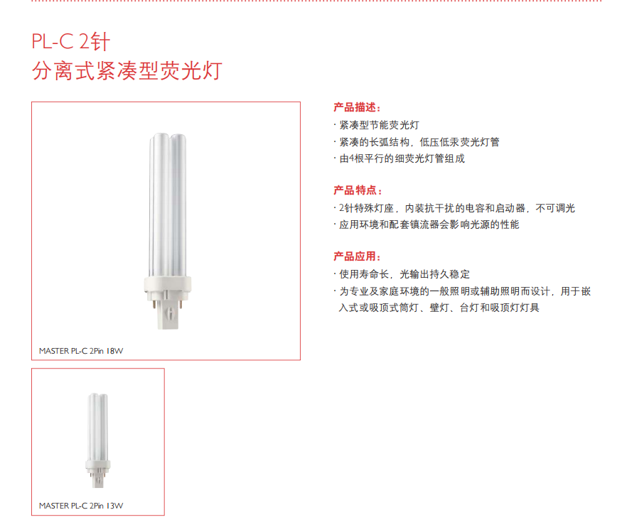 飛利浦PLC 2P插拔管