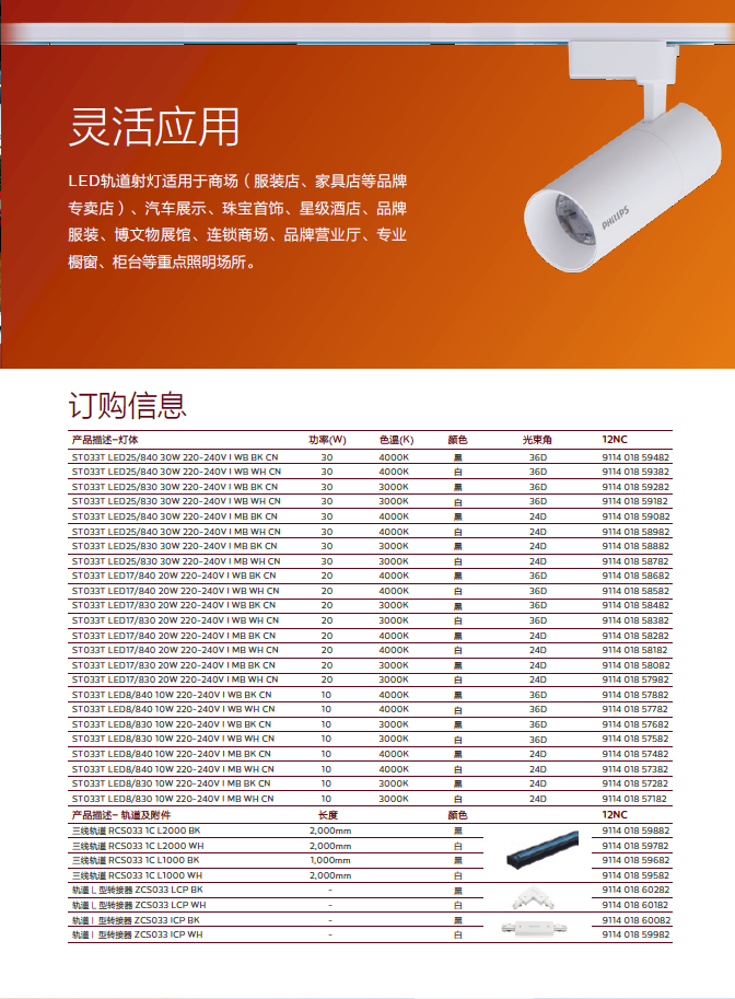 飛利浦明欣LED導軌射燈