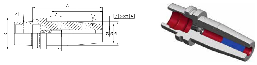 Diebold HSK ShrinkFit卡盤72.556.500.103