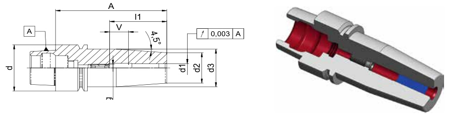 Diebold HSK Shrink Fit刀柄72.563.500.010