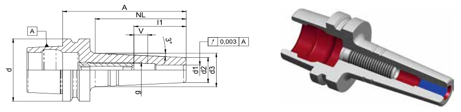 Diebold HSK ShrinkFit刀柄72.563.501.010