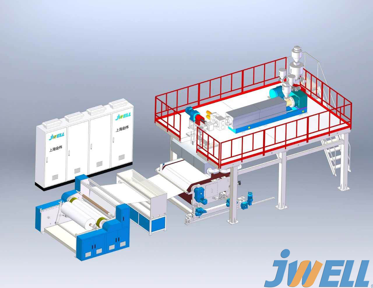 PP熔噴無紡布擠出生產線