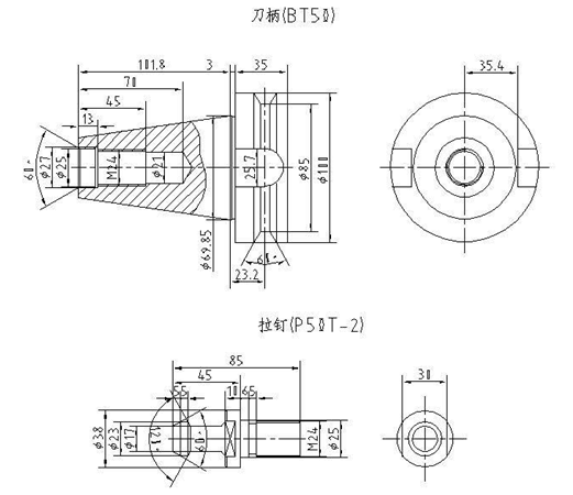 拉釘：P50T-2（α=60°）    