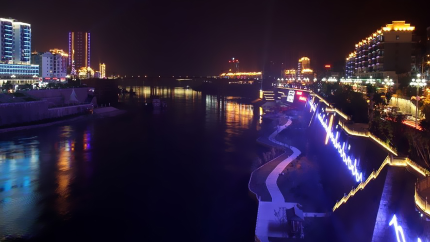 贵州沿河两岸夜景景观亮化项目明纬电源回顾