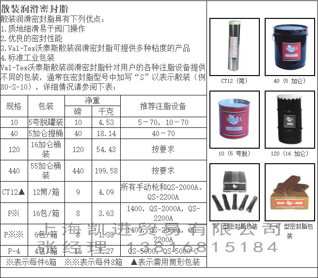 沃泰斯VAL-TEX 潤滑密封脂_必威体育登录
