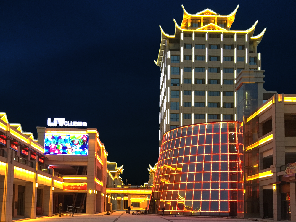 lighting project of dragon boat street in lichuan, hubei