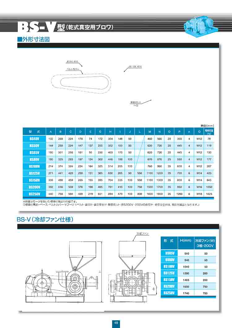 ANLET真空泵BS40V尺寸圖