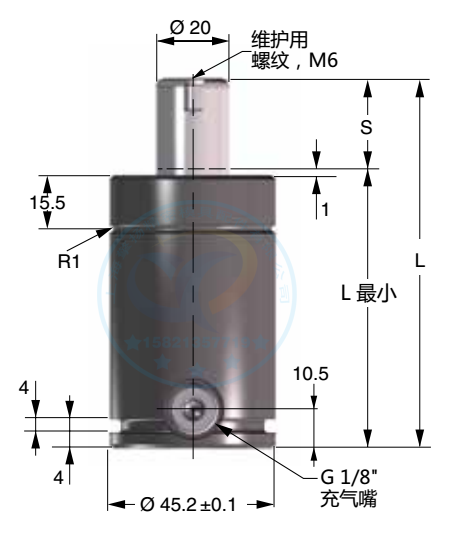kaller氮气缸弹簧k 500-fcs/ffc安装法兰-上海擎扬精密模具配件有限