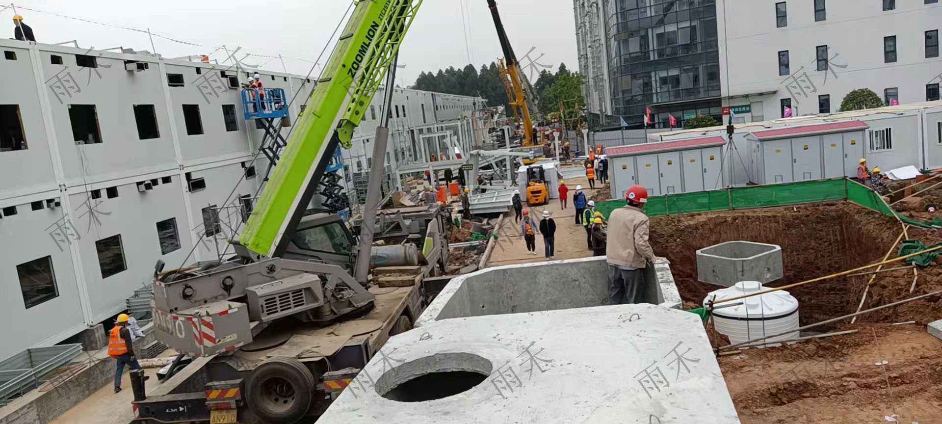 雨水收集砼模塊吊裝-四川雨禾源綠建科技有限公司