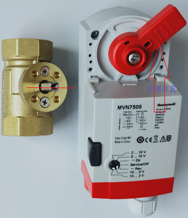 VBA16P係列兩通螺紋球閥全關安裝好後的效果