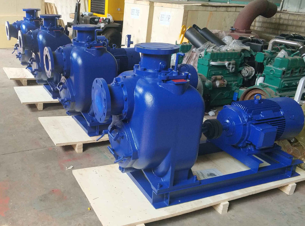 发往马来西亚的4寸电动自吸排污泵