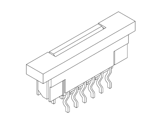 1.00mm薄膜電纜插座  直插帶鎖扣