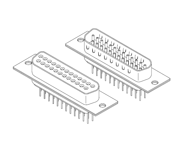 直插焊板式D-SUB連接器