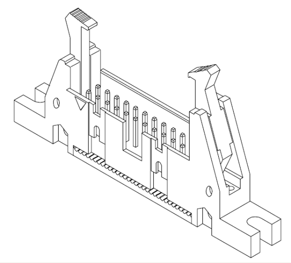 2.54mm 牛角 壓排線