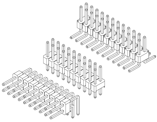 2.0mm 雙排排針