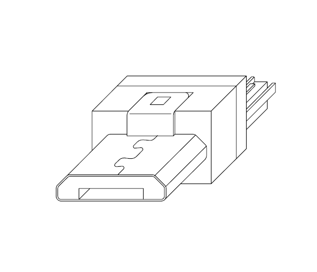 Micro USB B型 公插頭