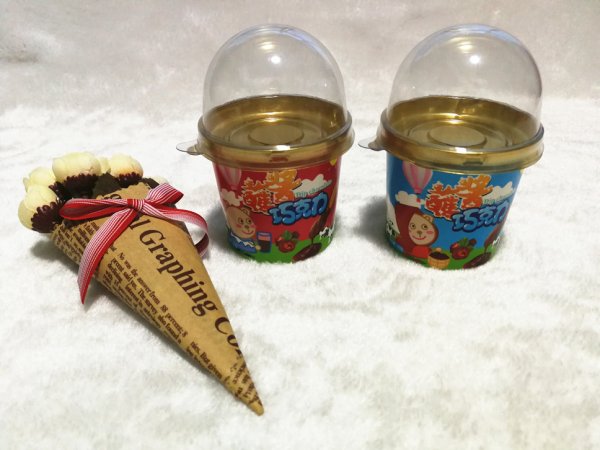 蘸醬巧克力130ml膜內貼蓋冰淇淋杯