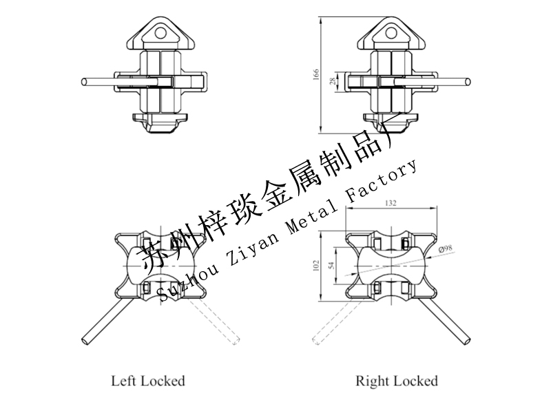 中間扭鎖圖紙