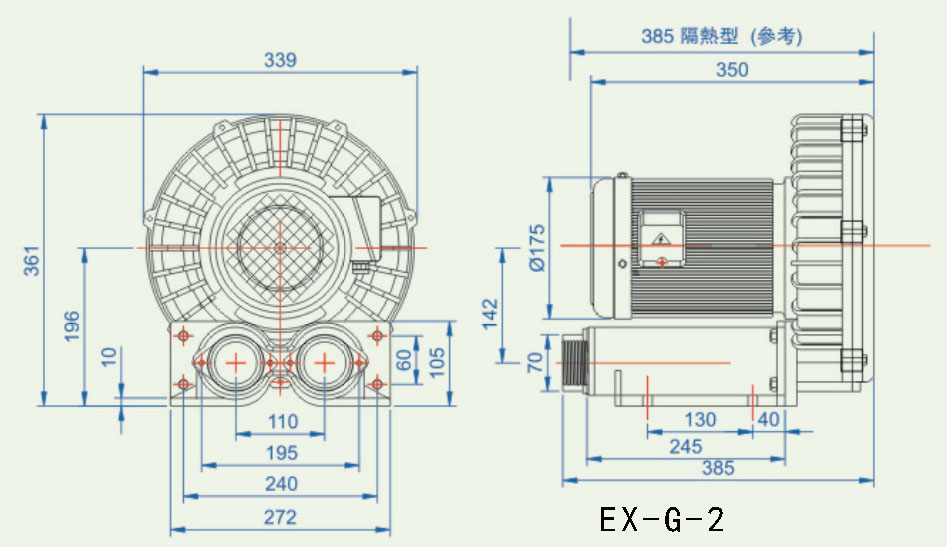 防爆風(fēng)機(jī)外形尺寸